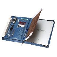 The Desk Folio — Full Grain Leather iPad Sleeve & Mobile Organizer