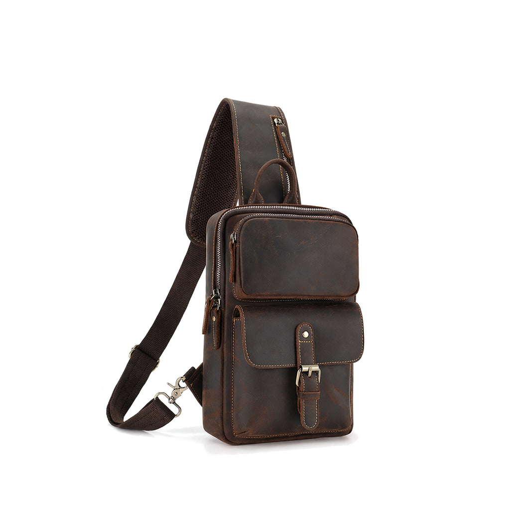 The Sling — Handcrafted Full Grain Leather Crossbody & Chest Bag