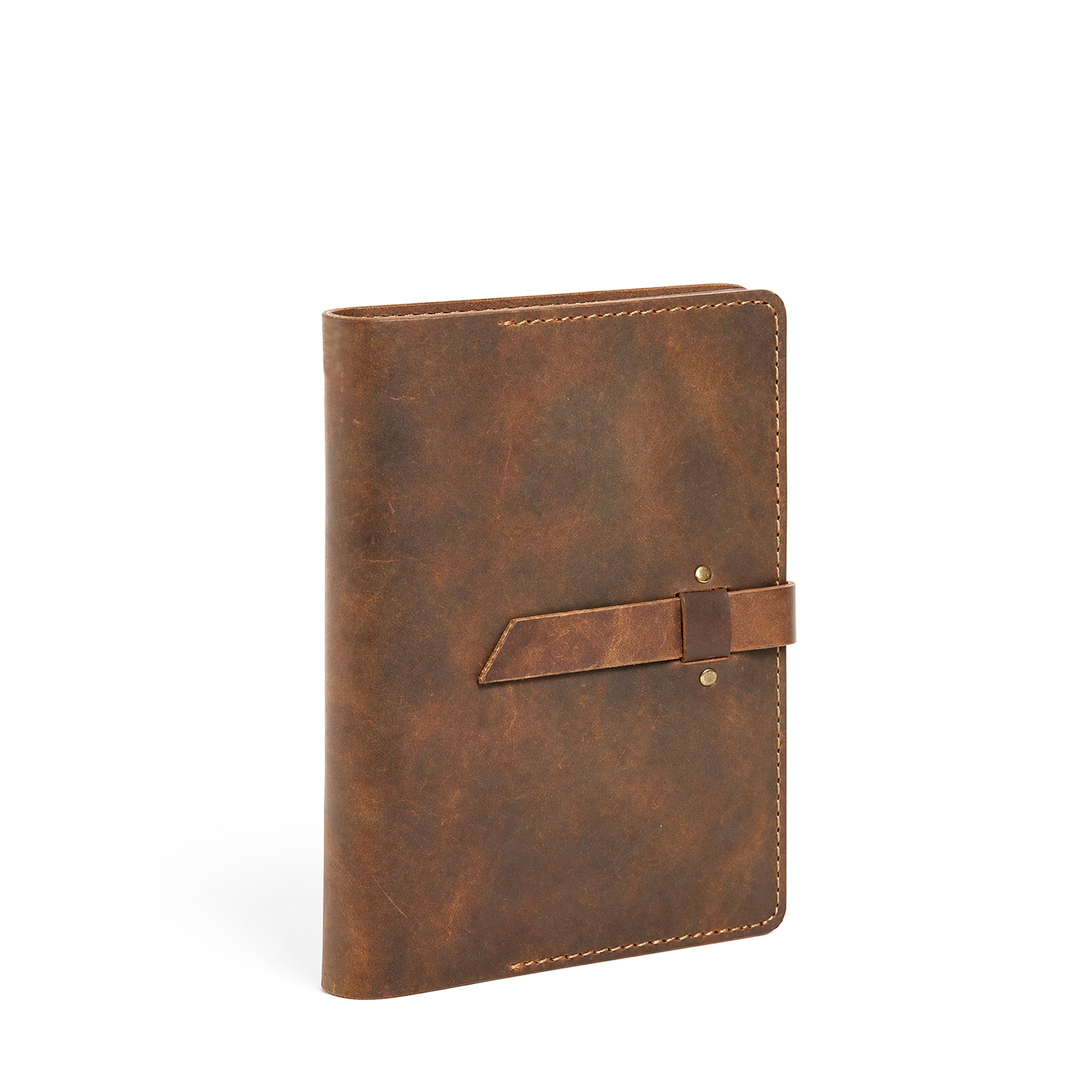 Handcrafted Full Grain Leather Folio — A5 Document Organizer & Manager Clutch