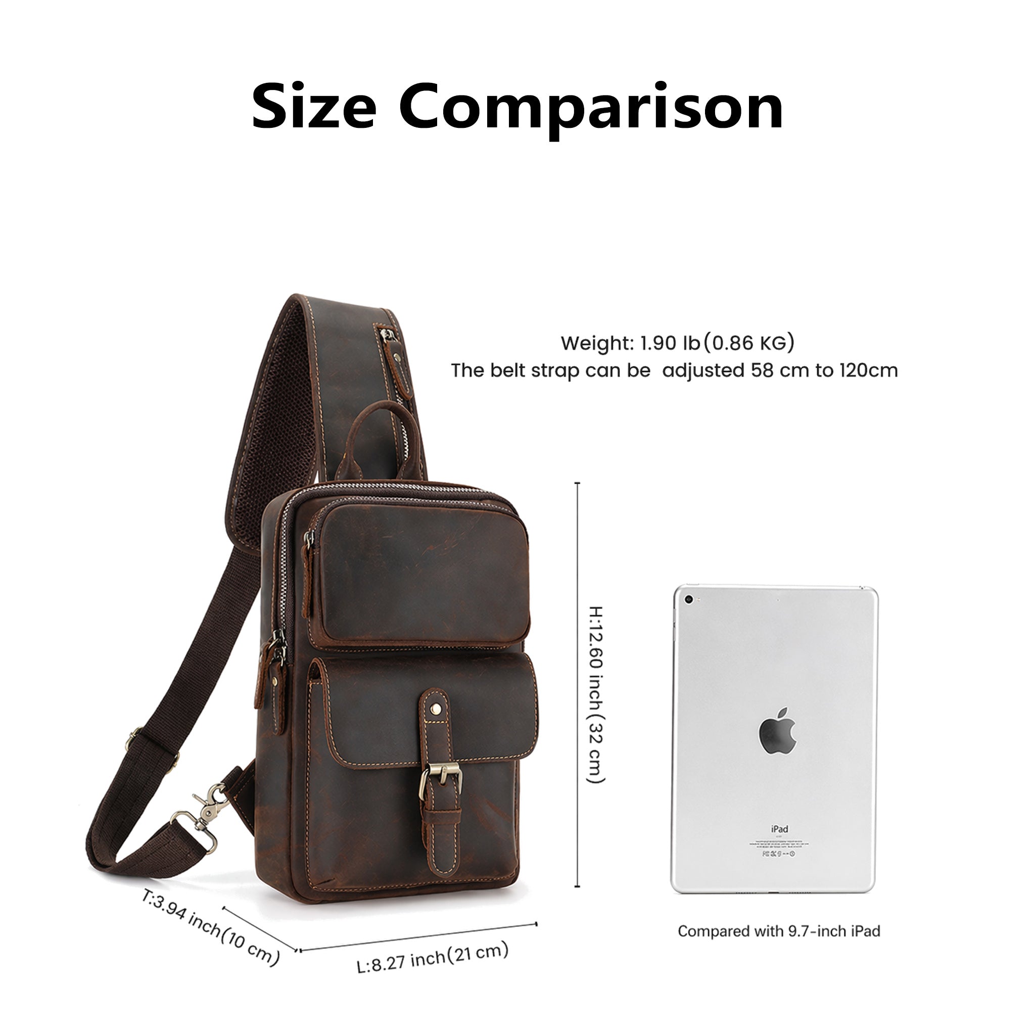 The Sling — Handcrafted Full Grain Leather Crossbody & Chest Bag