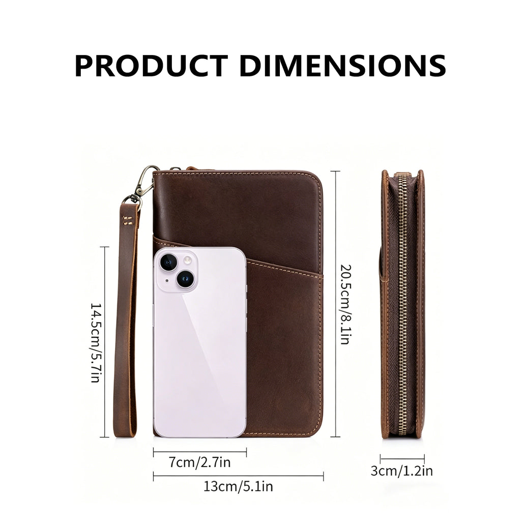The Family Travel Wallet —  Full Grain Leather Passport Organizer