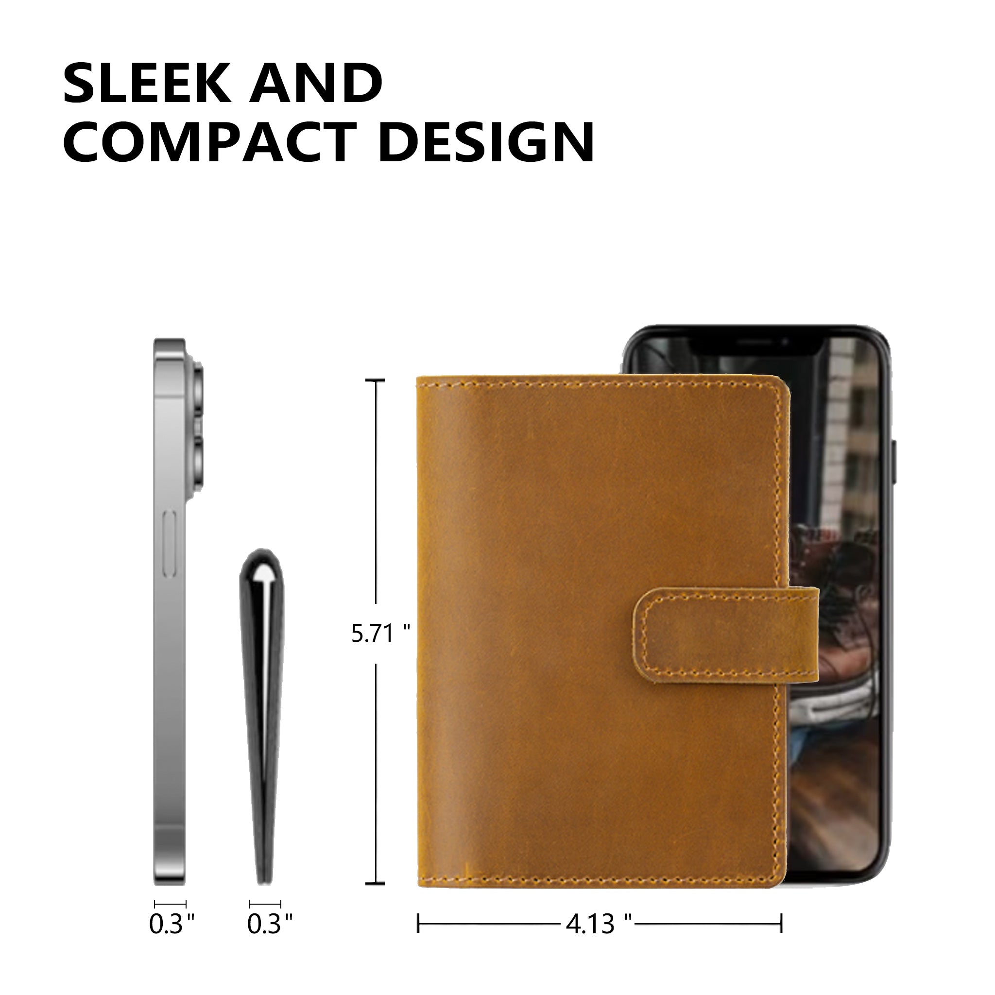 Full Grain Leather Passport Wallet – Multi-Slot Card Organizer