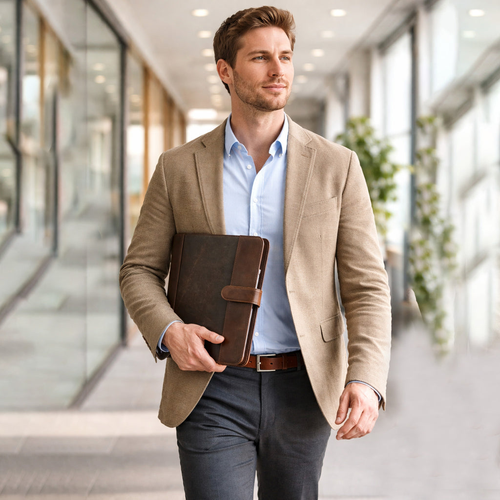 The Executive Folio — Full Grain Leather Padfolio for Work & Travel