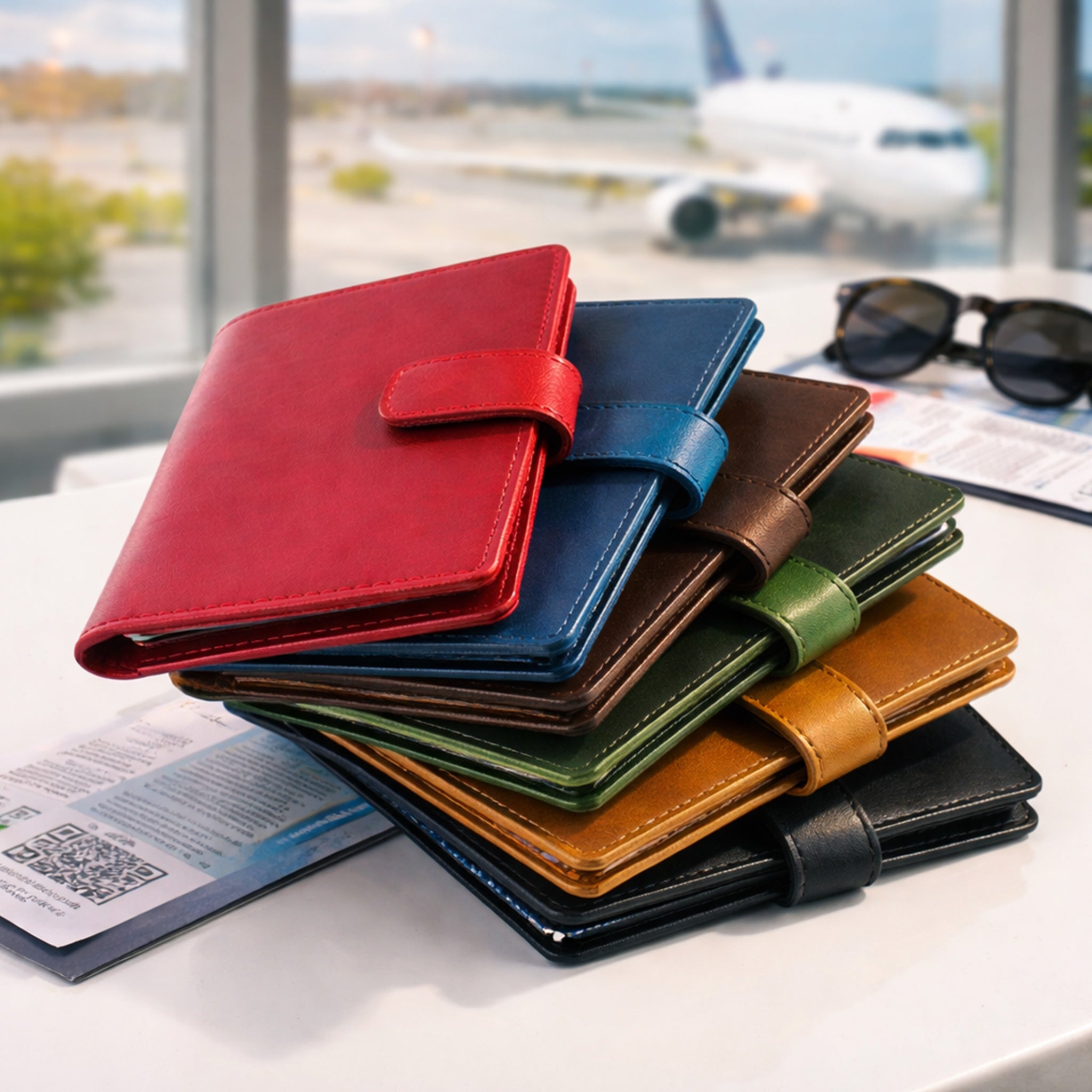 Full Grain Leather Passport Wallet – Multi-Slot Card Organizer