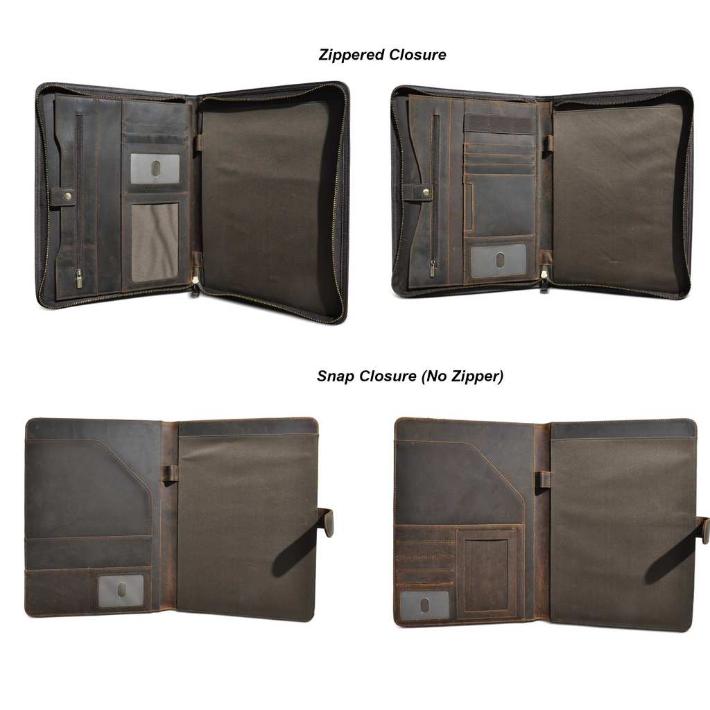 The Executive Folio — Full Grain Leather Padfolio for Work & Travel