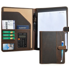 The Executive Folio — Full Grain Leather Padfolio for Work & Travel