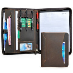 The Executive Folio — Full Grain Leather Padfolio for Work & Travel