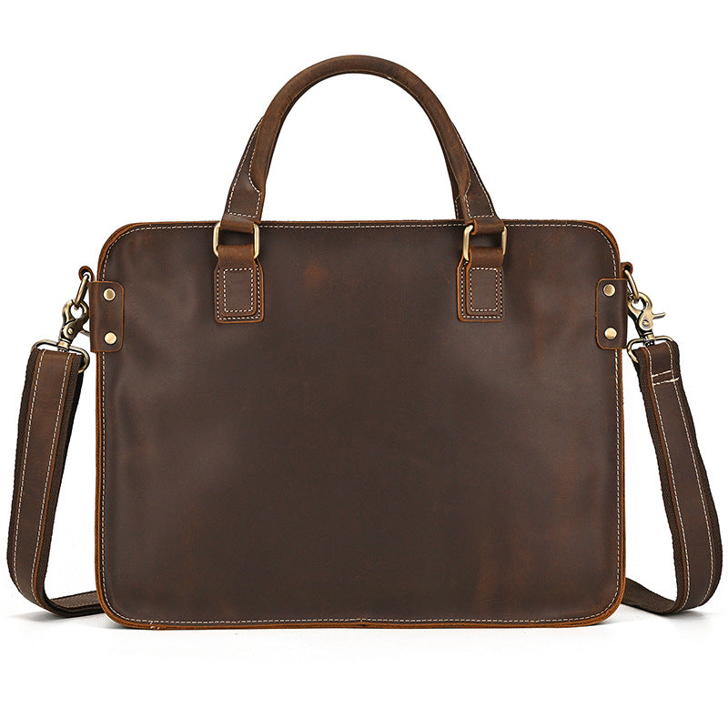 The Attaché — Full Grain Leather Briefcase & Laptop Bag